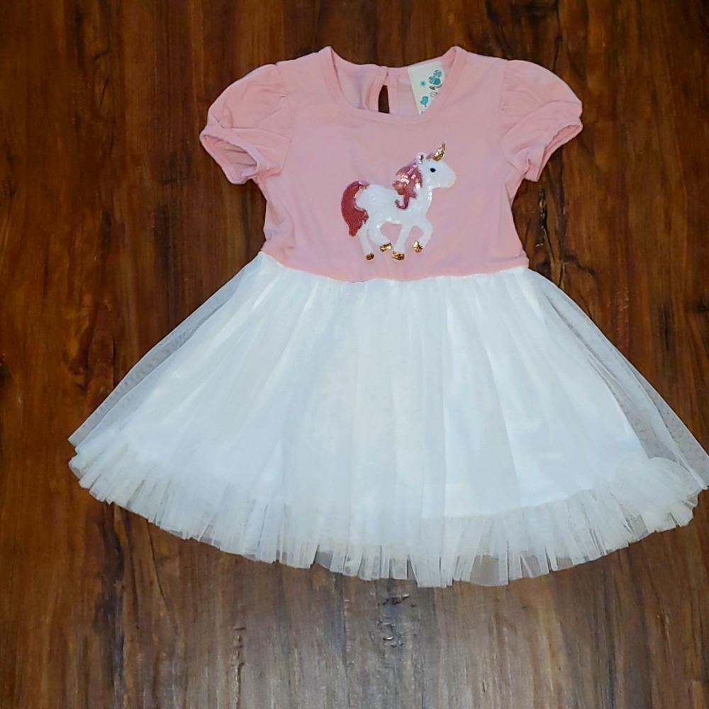 🎉Buy any 3 with this emoji for $15     Lily Bleu Unicorn sequence tule dress